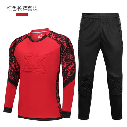 Professional Soccer Goalkeeper Uniforms Men Goalkeeper Jerseys Soccer Football Jerseys Set Training Custom Doorkeepers Thicken