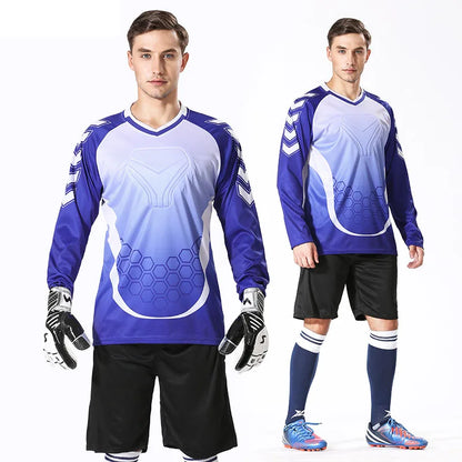 Professional Soccer Goalkeeper Uniforms Men Goalkeeper Jerseys Soccer Football Jerseys Set Training Custom Doorkeepers Thicken
