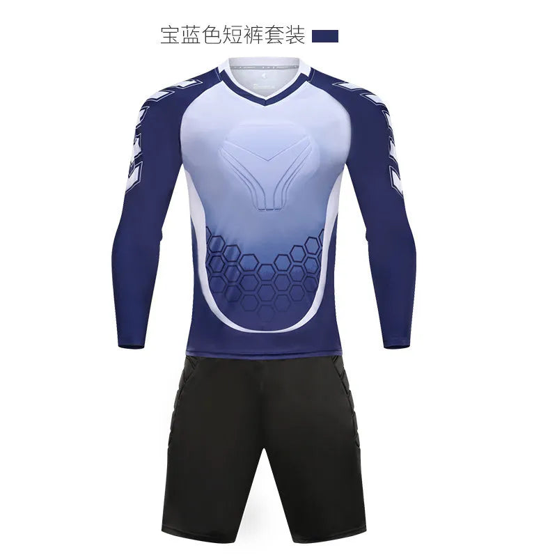 Professional Soccer Goalkeeper Uniforms Men Goalkeeper Jerseys Soccer Football Jerseys Set Training Custom Doorkeepers Thicken