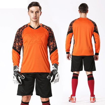 Professional Soccer Goalkeeper Uniforms Men Goalkeeper Jerseys Soccer Football Jerseys Set Training Custom Doorkeepers Thicken