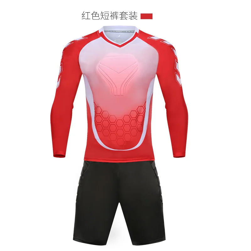 Professional Soccer Goalkeeper Uniforms Men Goalkeeper Jerseys Soccer Football Jerseys Set Training Custom Doorkeepers Thicken