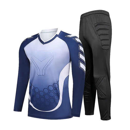Professional Soccer Goalkeeper Uniforms Men Goalkeeper Jerseys Soccer Football Jerseys Set Training Custom Doorkeepers Thicken