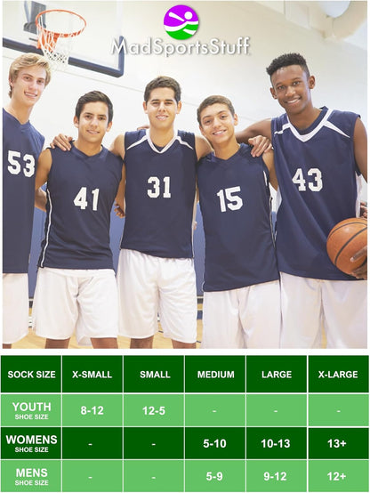 Basketball Socks for Boys Girls - Athletic Crew Socks - Youth and Adult Sizes